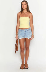 Lindsay Light Wash Denim Shorts