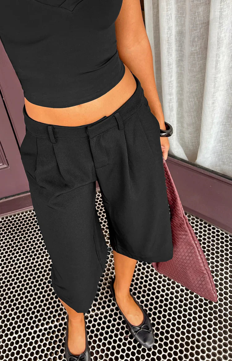 Laudine Black Tailored Culottes