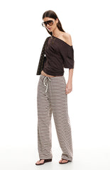 Lioness Bloom Dark Chocolate Stripe Pants