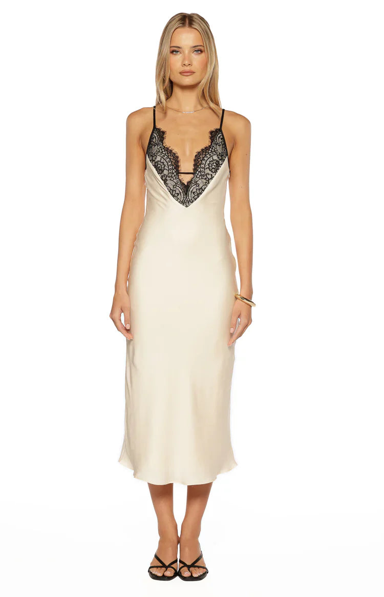 Nikita Cream Lace Midi Dress