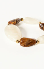 Oscar Brown Resin Elastic Bracelet