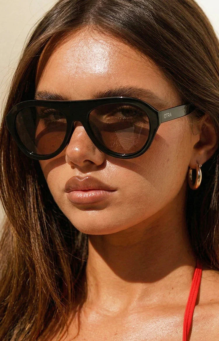 Otra Eyewear Maddy Black Aviator Sunglasses