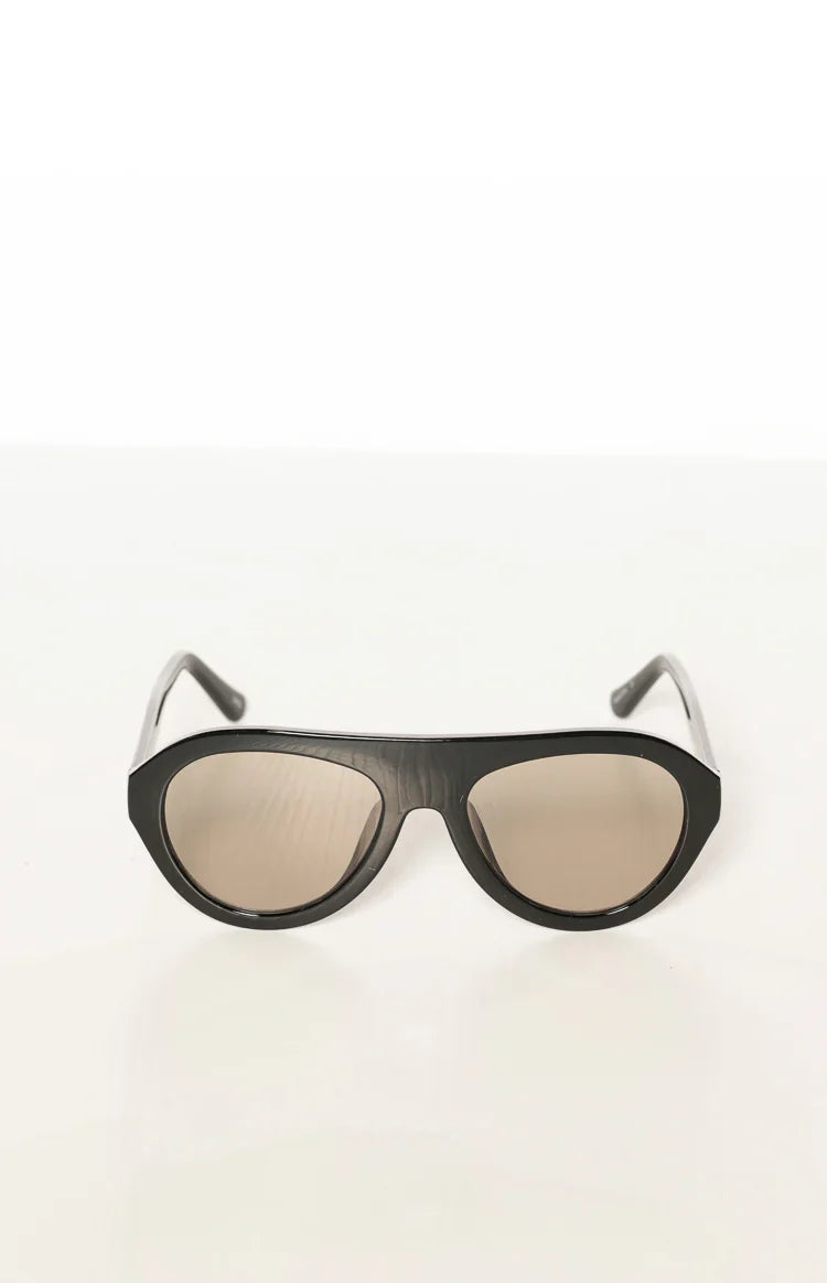 Otra Eyewear Maddy Black Aviator Sunglasses