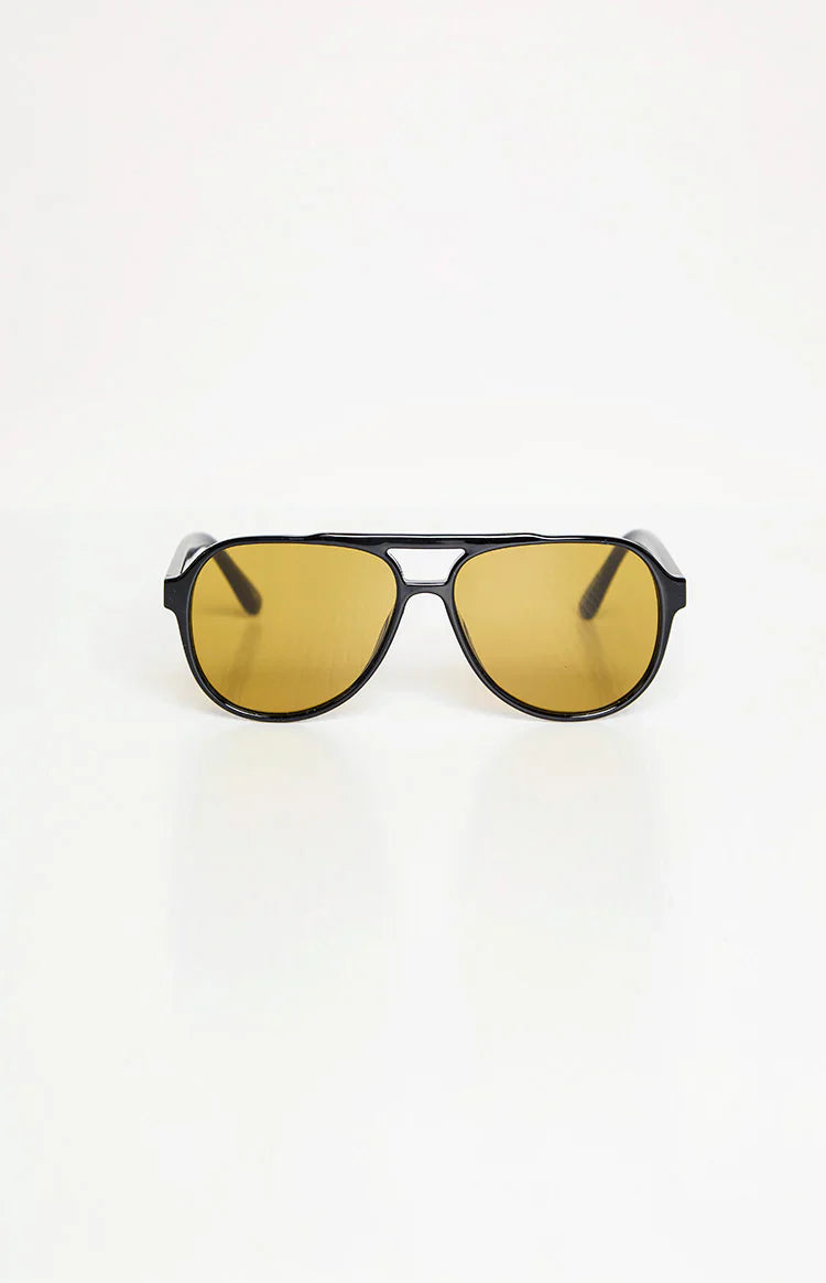Otra Eyewear Stevie Black Aviator Sunglasses
