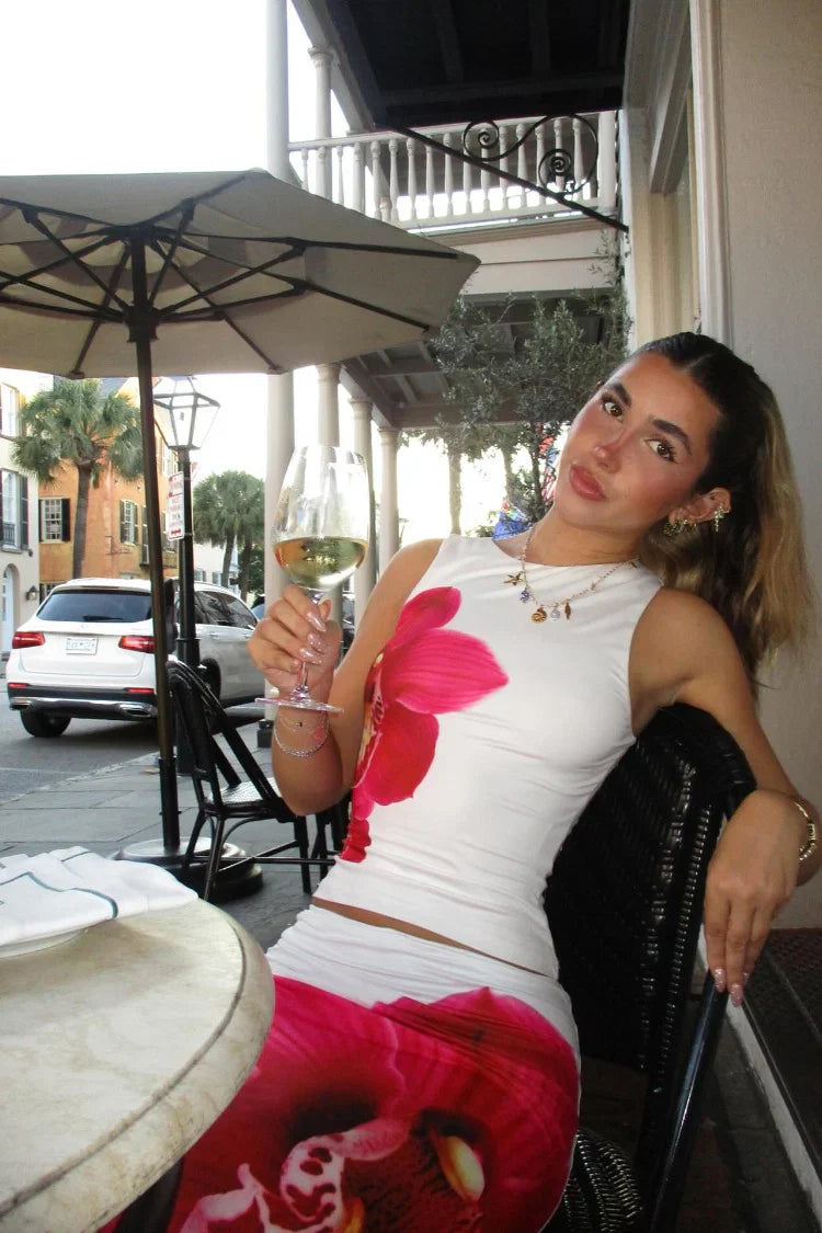 Payge White Orchid Maxi Skirt