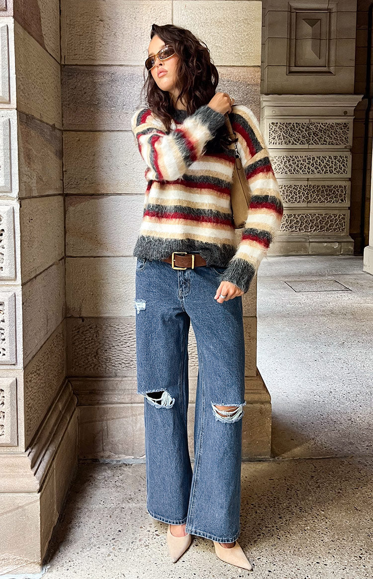 Roxie Mid Wash Ripped Jeans