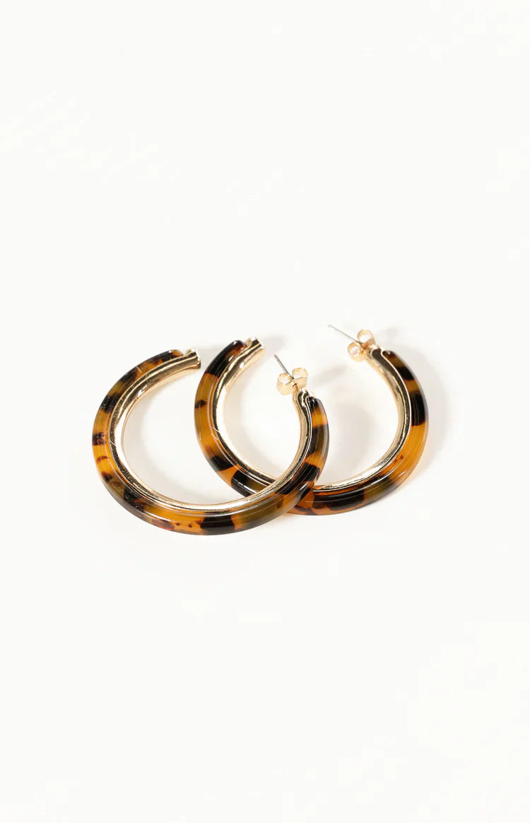 Rufus Tort Resin Hoop Earrings