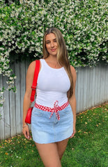 Sadie Denim Low Rise Mini Skirt