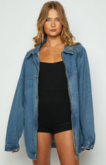 Sally Blue Oversized Denim Jacket