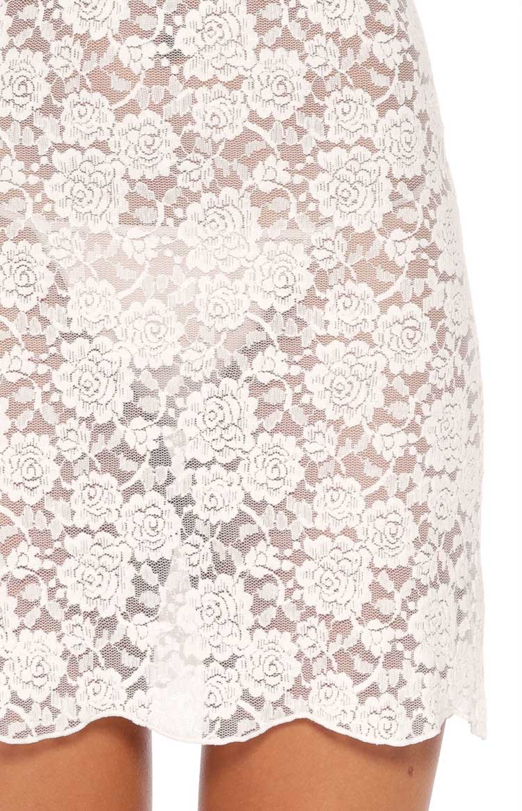 Serina White Lace Mini Dress