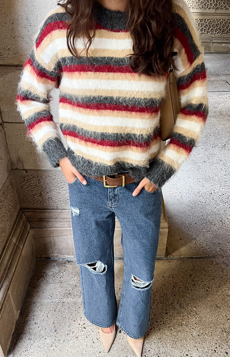 Sicily Multi Stripe Oversized Sweater