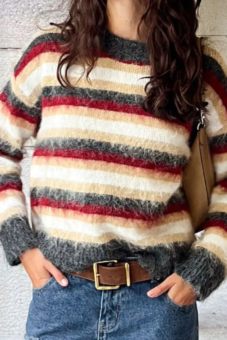 Sicily Multi Stripe Oversized Sweater
