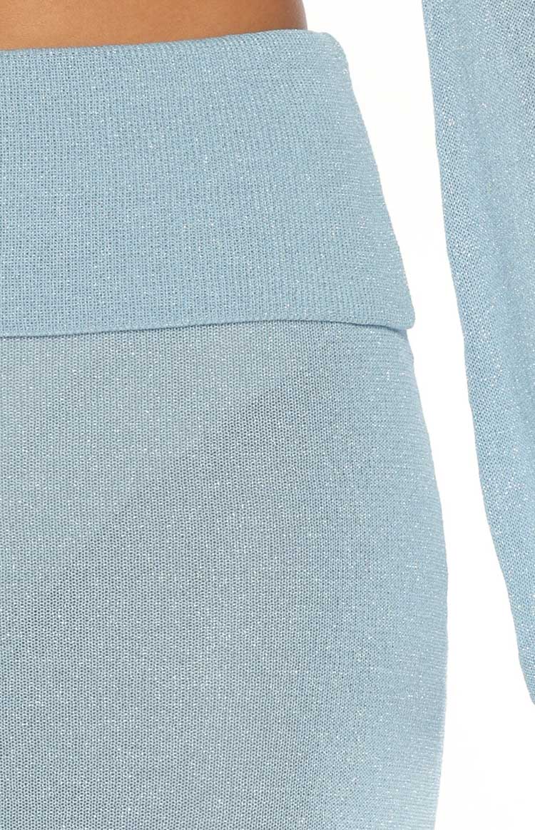 Simona Blue Maxi Knit Skirt