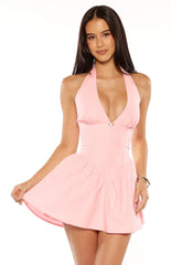 Sonnet Pink Micro Mini Dress