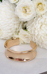 True Desire Gold Wavy Cuff Bangle