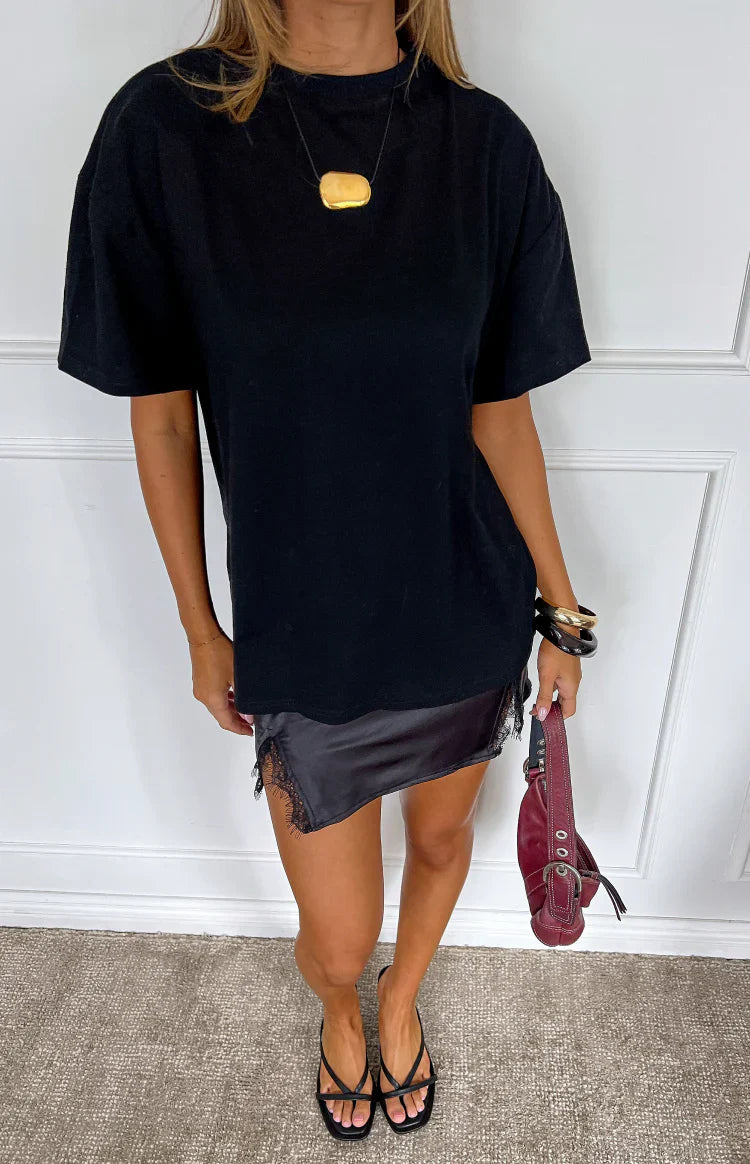 Vivian Lace Mini Skirt Black