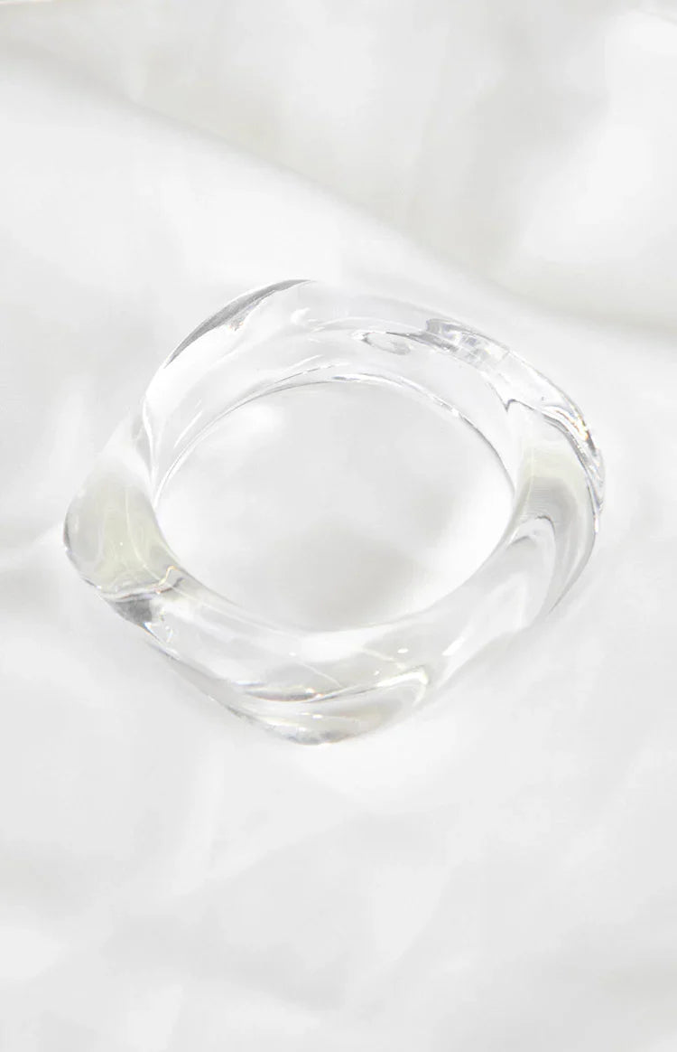 Zantie Clear Resin Square Bangle