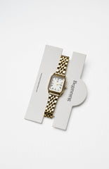 Horatia Gold Square Face Chain Watch