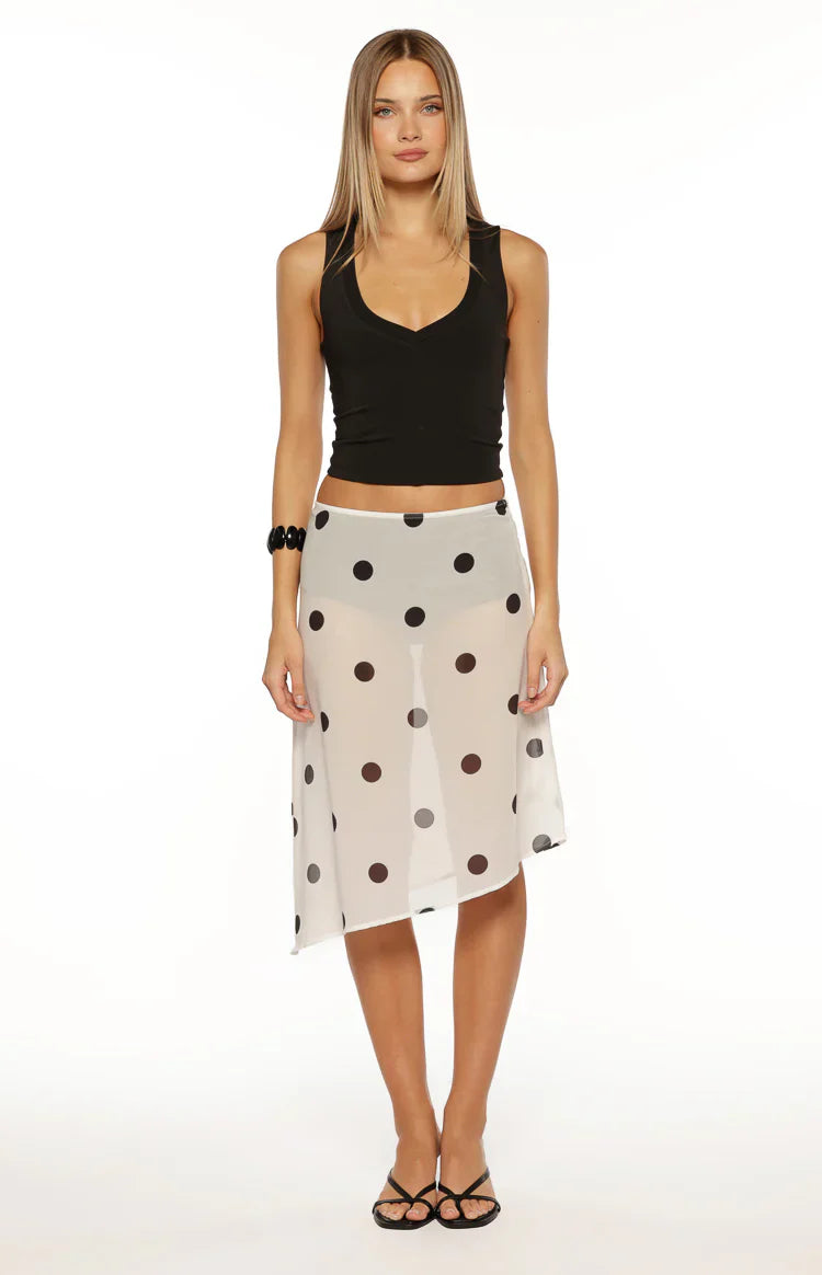 Langley Black V-Neck Tank