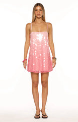 Sansone Pink Ombre Sequin Mini Dress