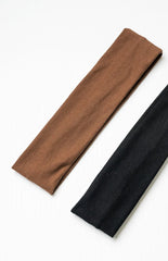 Serenity Black and Brown Headband 2 Pack