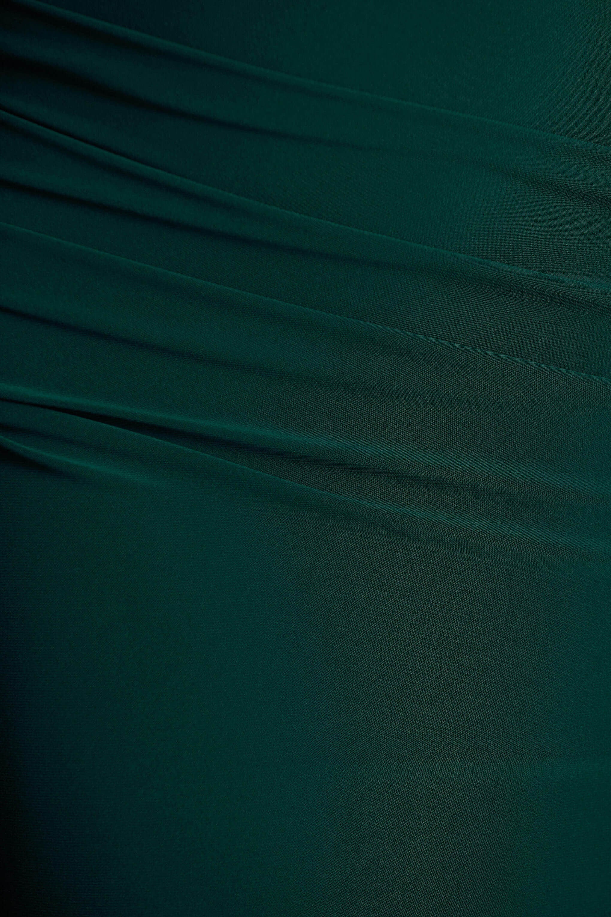 Magdelena | Bottle Green Asymmetric Cape Maxi Dress