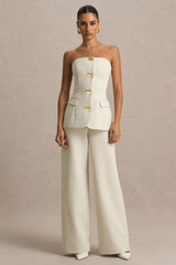 Zoey | Nude Bandeau Jumpsuit